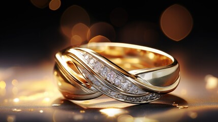 captivating image portraying wedding rings delicately linked together.