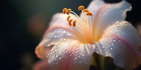 A beautiful close-up of a rare flower Generative ai