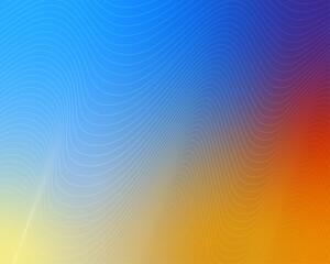 Blue and orange vibrant background with with wavy lines texture I
