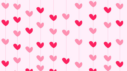 The pattern of love hearts and valentines