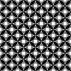Black and white seamless abstract pattern. Background and backdrop. Grayscale ornamental design. Mosaic ornaments. Vector graphic illustration. EPS10.