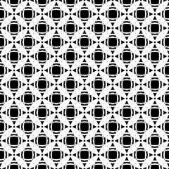 Black and white seamless abstract pattern. Background and backdrop. Grayscale ornamental design. Mosaic ornaments. Vector graphic illustration. EPS10.