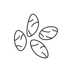Badge chia seeds. Vector image, eps