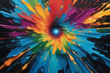 abstract background with splash ink  generative AI software.