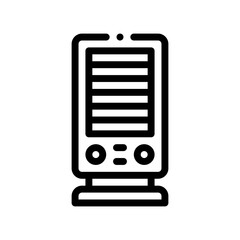 electric heater line icon