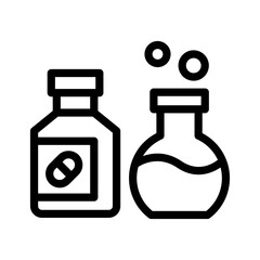 pharmaceutical line icon illustration vector graphic. Simple element illustration vector graphic, suitable for app, websites, and presentations isolated on white background