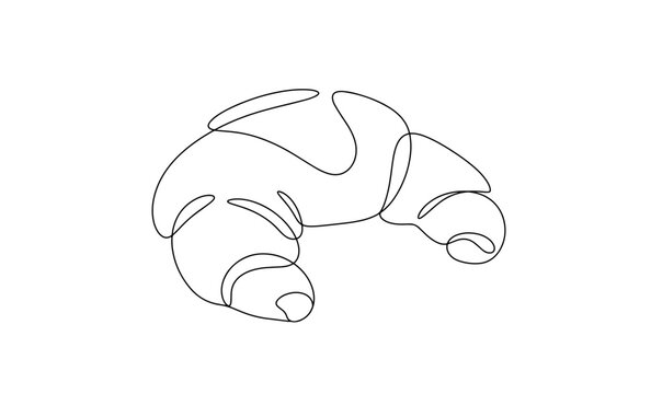 recommend clip art: Croissant. One line