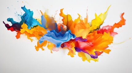 abstract wallpaper, colorful paints splashing in background