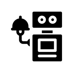 Naklejka premium waiter glyph icon