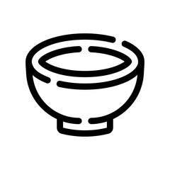 bowl line icon