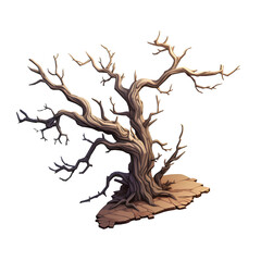 Dead tree on transparent background PNG