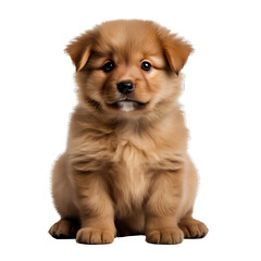 Cute puppy on transparent background PNG