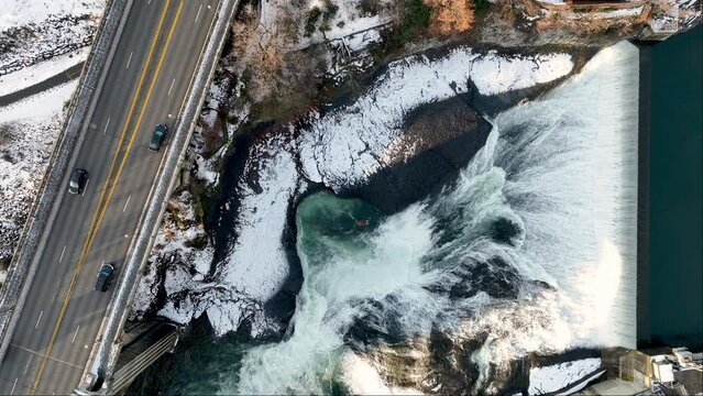 spokane river dam monroe bridge