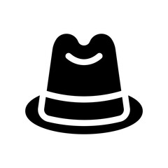 fedora hat glyph icon
