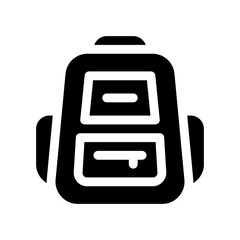 backpack glyph icon