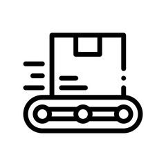 fast delivery line icon