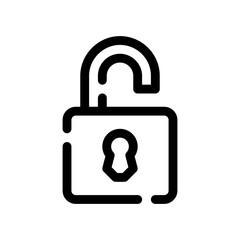 padlock line icon
