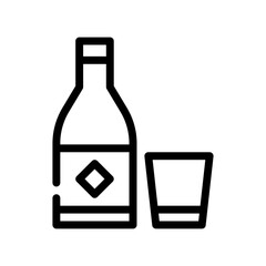 Sake line icon