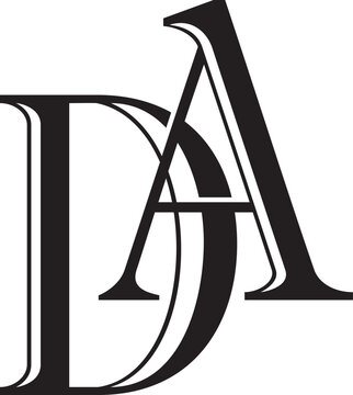 DA letter logo modern design