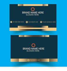 .Double-sided creative business card template. Portrait and landscape orientation Horizontal and vertical layout. Vector illustration - obrazy, fototapety, plakaty