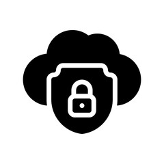 cloud computing glyph icon
