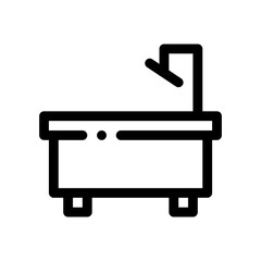 bathtub line icon