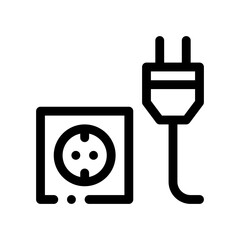 plugging line icon
