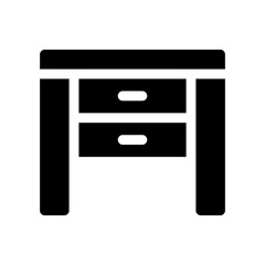bedside table glyph icon
