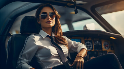 Portrait of woman pilot