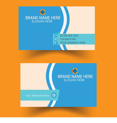 modern Double-sided creative business card template. Portrait and landscape orientation