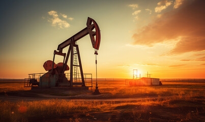 Offshore Oil station drilling rig and Oil production