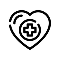 Fototapeta premium healthcare line icon