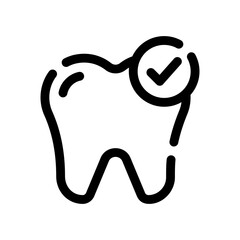 Fototapeta premium dental care line icon
