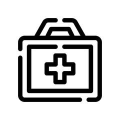 first aid kit line icon