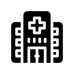 hospital glyph icon