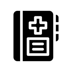 medical file glyph icon
