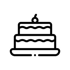 cake line icon