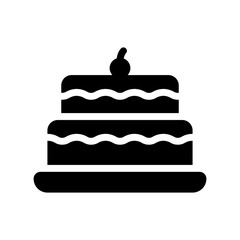 cake glyph icon