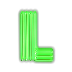 Golden luminous symbol. letter l