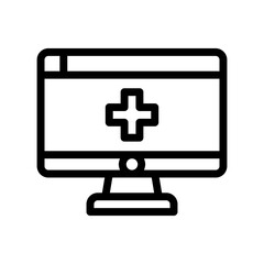 Obraz premium computer line icon