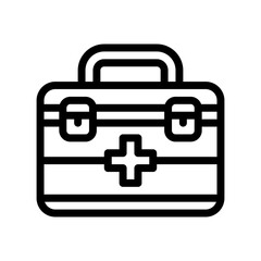 first aid bag line icon