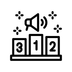 podium line icon