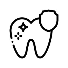tooth line icon