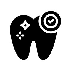 tooth whitening glyph icon