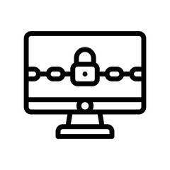 padlock line icon