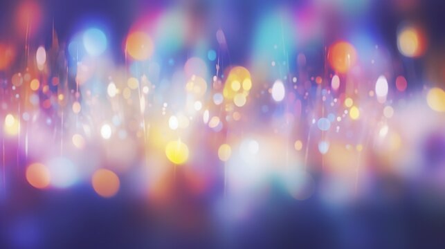 Blurred bokeh multicolor banner backdrop with empty space for text or logo - AI Generative