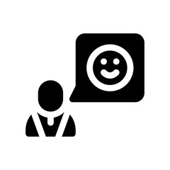 customer satisfaction glyph icon