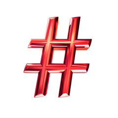 Obraz premium Red symbol with bevel