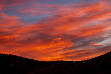 dawn sunrise with colorful sky