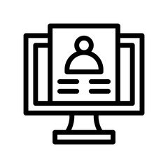 curriculum vitae line icon